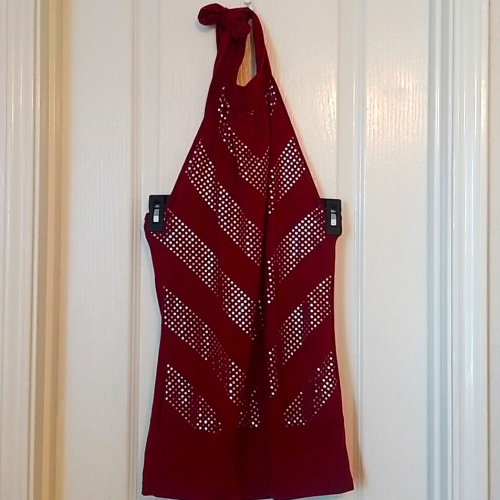 Soft Maroon Halter Top